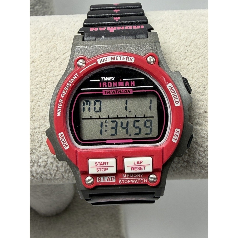 Timex New Battery‎ Ladies Watch 760 Ironman Triathlon 1996 8 Lap 31MM 7"